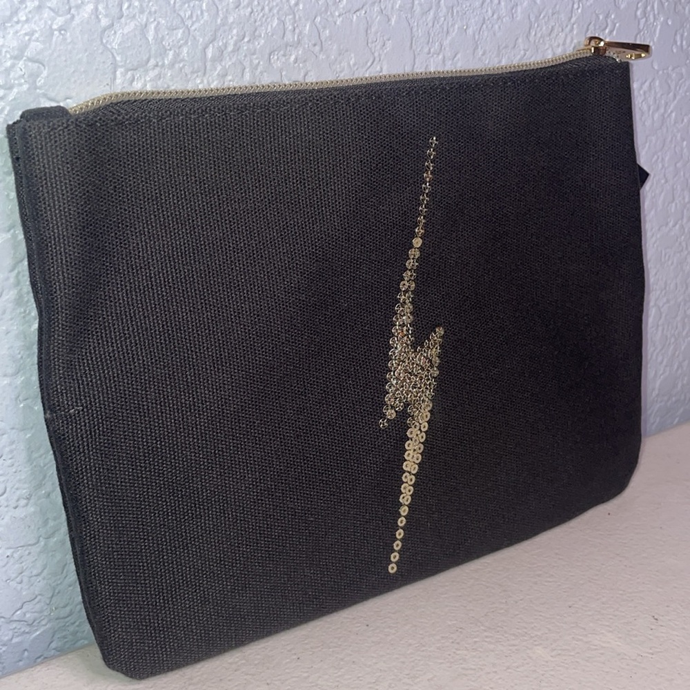 Urban Decay Makeup Bag Lightening Bolt Strike Stash Bag π Makeup Bag Sequins π - Picture 6 of 12